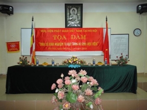 Tăng sinh HVPGVN tại HN trao đổi kinh nghiệm tu học
