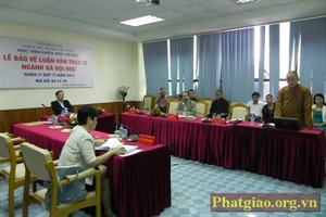 ĐĐ.Thích Giác Vũ bảo vệ Luận văn Thạc sĩ về Đề tài Truyền thông Phật giáo