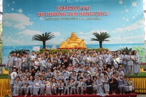 Thái Bình: Bế mạc khóa tu sen hồng chùa Từ Xuyên
