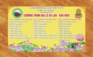 Thông báo Chương trình Đại lễ Vu Lan chùa Từ Xuyên