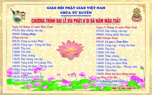 Thái Bình: Thông báo Đại lễ vía Phật Di Đà tại chùa Từ Xuyên