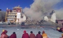 Trung Quốc : Chánh điện tu viện Lithang bị lửa thiêu rụi