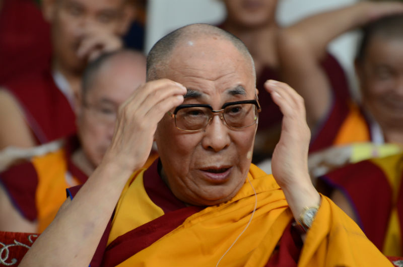 His Holiness the Dalai Lama during the fourth day of the Mind and Life XXVI meeting at Drepung Monastery in Mundgod, India, on January 20, 2013. Photo: TPI/Yeshe Choesang MIND-LIFE-2013 (6)