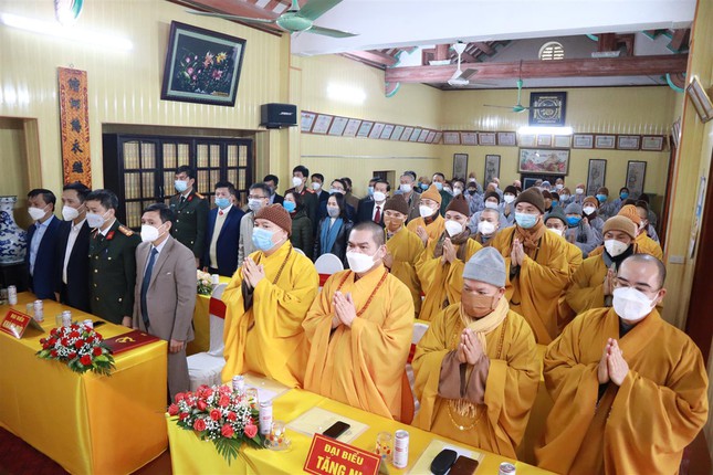 Thái Bình: Hội nghị tổng kết, chuẩn y nhân sự Ban Trị sự Phật giáo huyện Vũ Thư (2021-2026) ảnh 1