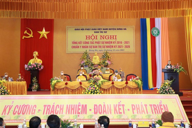 Thái Bình: Hội nghị tổng kết, chuẩn y nhân sự Ban Trị Sự Phật giáo huyện Hưng Hà ảnh 1