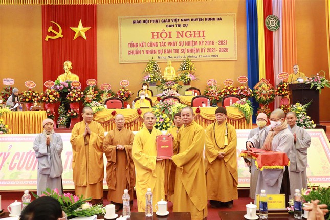 Thái Bình: Hội nghị tổng kết, chuẩn y nhân sự Ban Trị Sự Phật giáo huyện Hưng Hà ảnh 4