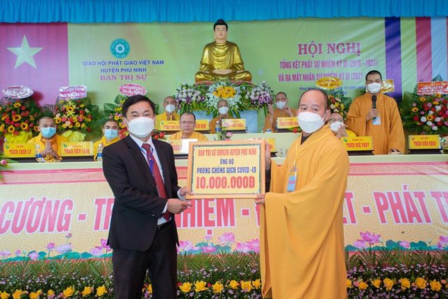 Hội nghị tổng kết hoạt động Phật sự, chuẩn y nhân sự Ban Trị sự GHPGVN huyện Phú Ninh (2021-2026) ảnh 5